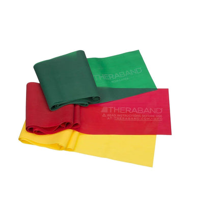 Resistance Bands Set, Professional Non-Latex Elastic Band for Upper & Lower Body Exercise, Strength Training without Weights, Physical Therapy, Pilates, Rehab, Yellow & Red & Green, Beginner